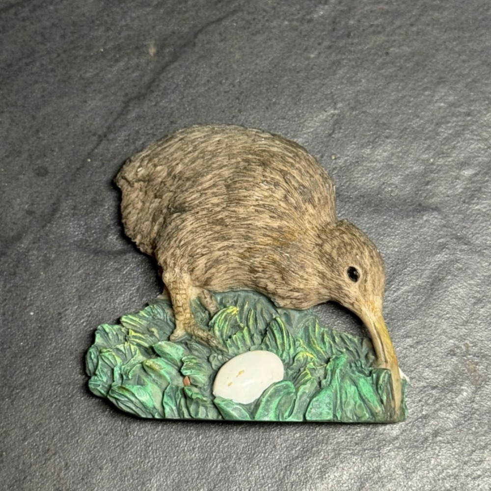 Alpine New Zealand Kiwi Bird with Egg Resin Refrigerator Magnet Souvenir 2.5"